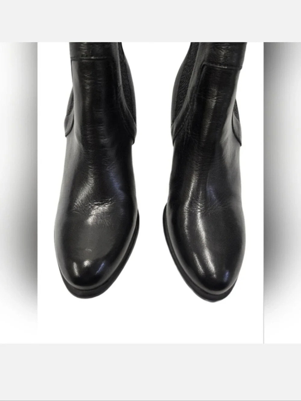 UGG Cobie II Leather Chelsea Heeled Boot in Black